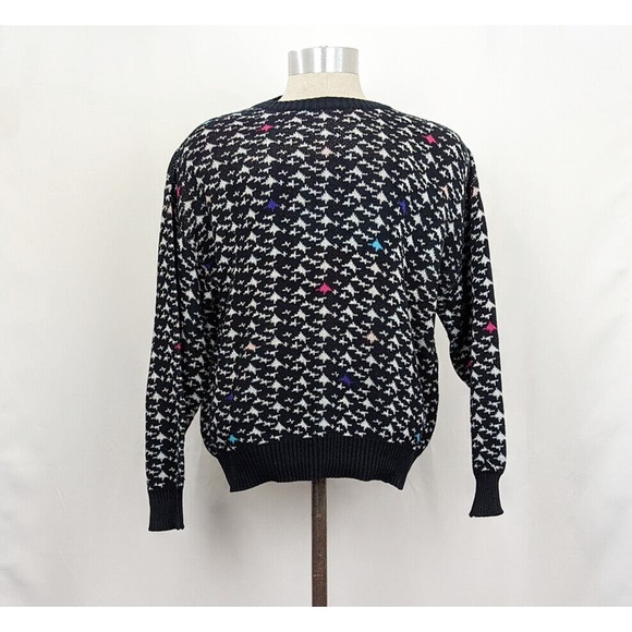 Vintage Other - Vintage 90s Sweater Blue Pattern Wool Blend Grandpa Style Men's Size M